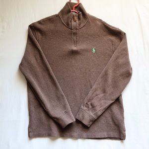 Brown polo Ralph Lauren half zip jacket